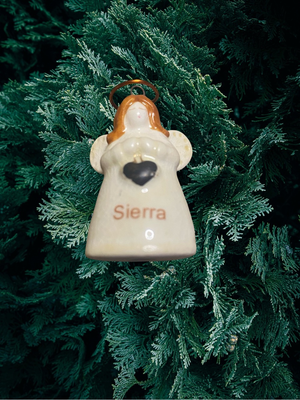 Personalized Sierra White Angel Ornament - Holiday Home Decor